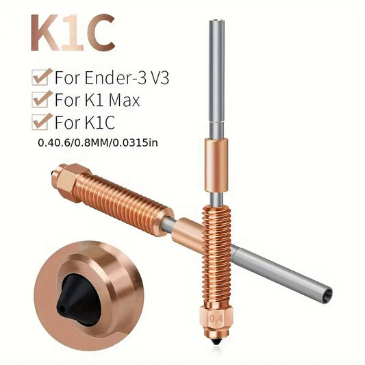 K1C Quick-Release Nozzle Kit for 3D Printers - Compatible with Ender3v3/K1Max/K1C, Durable Steel Construction